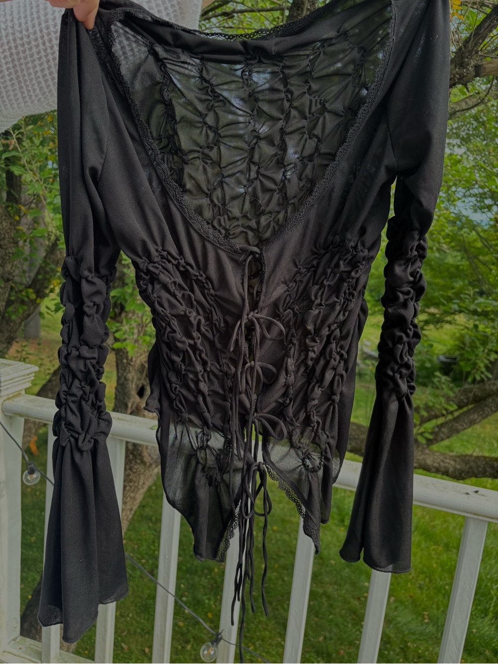 Zara Black Ruched Blouse